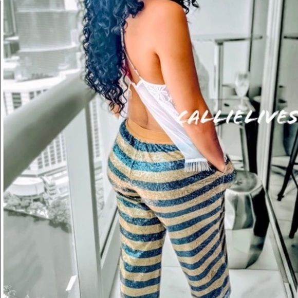 Scotch & Soda sequin Palazzo pant - Picture 4 of 8